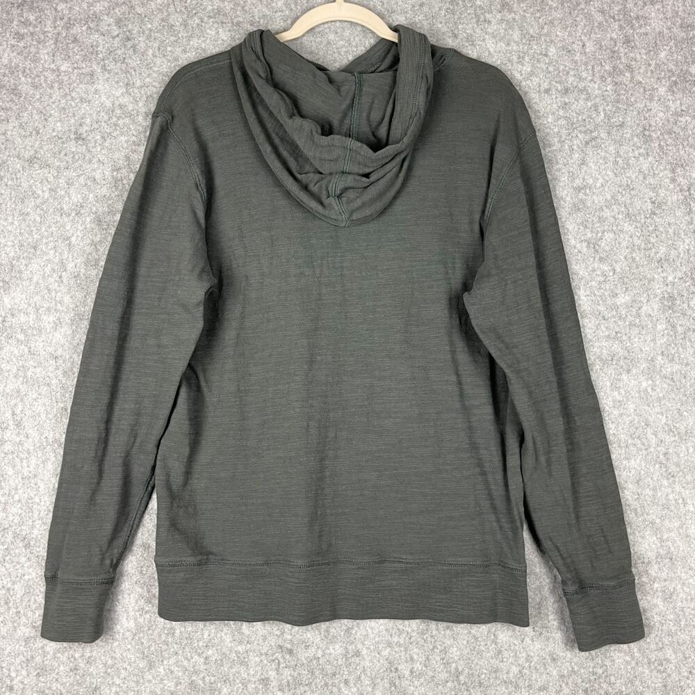 Faherty Sunwashed Slub Hoodie Mens Large Gray Organic Cotton Lightweight Eco - Picture 10 of 14